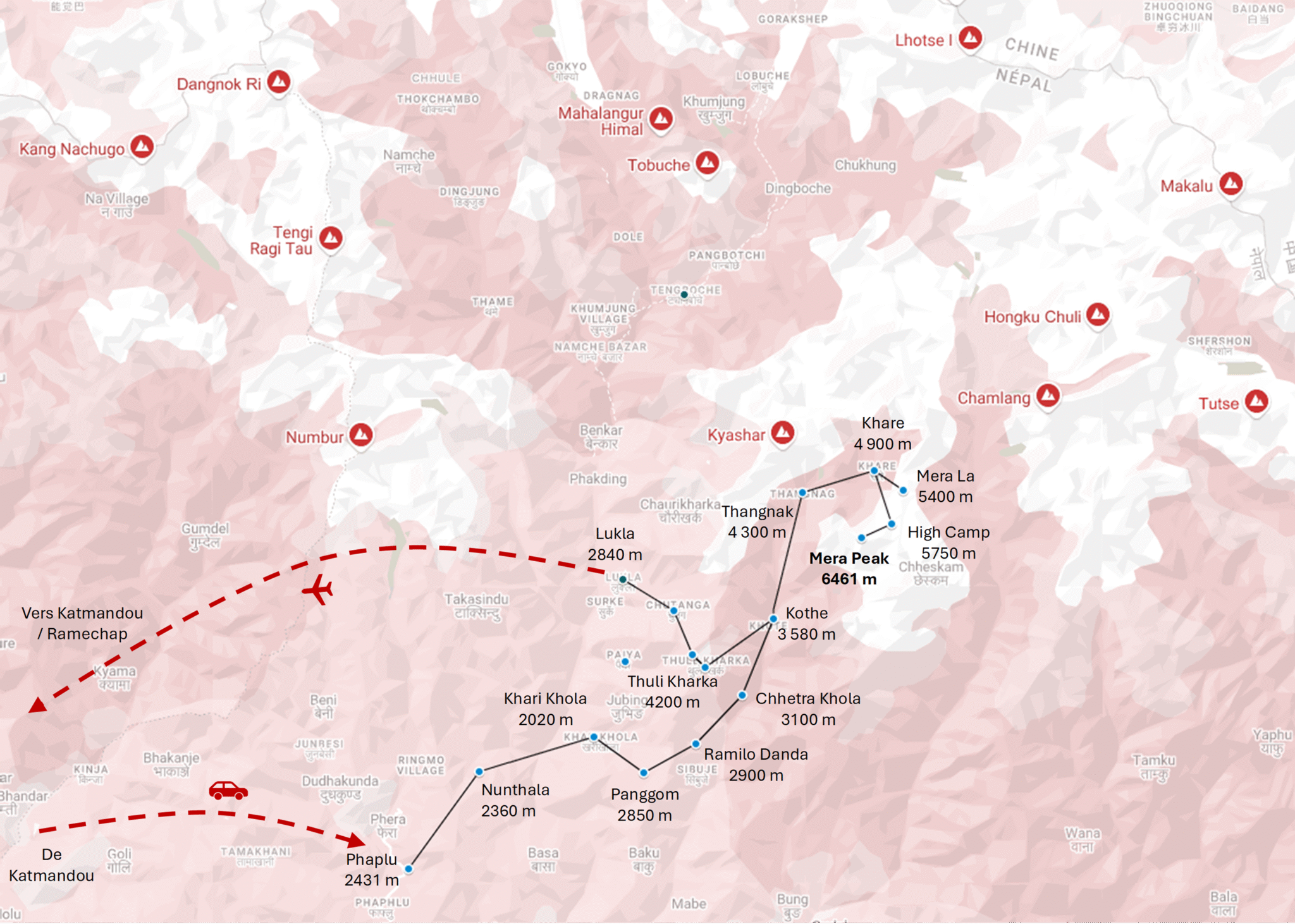 carte trek mera peak